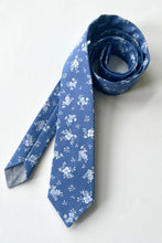 Load image into Gallery viewer, Blue Floral Necktie (Sizing for the entire family!)