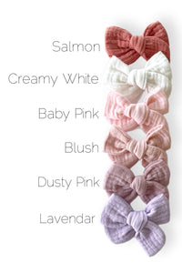 Bubble Gauze Sophie Bows (see our Gwens that match!)