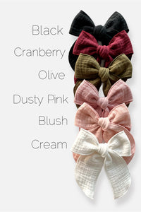 Gauze Gwen Bows (10 colors!)