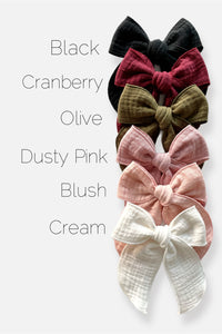 Bubble Gauze Gwen Bows (see our Sophies that match!)