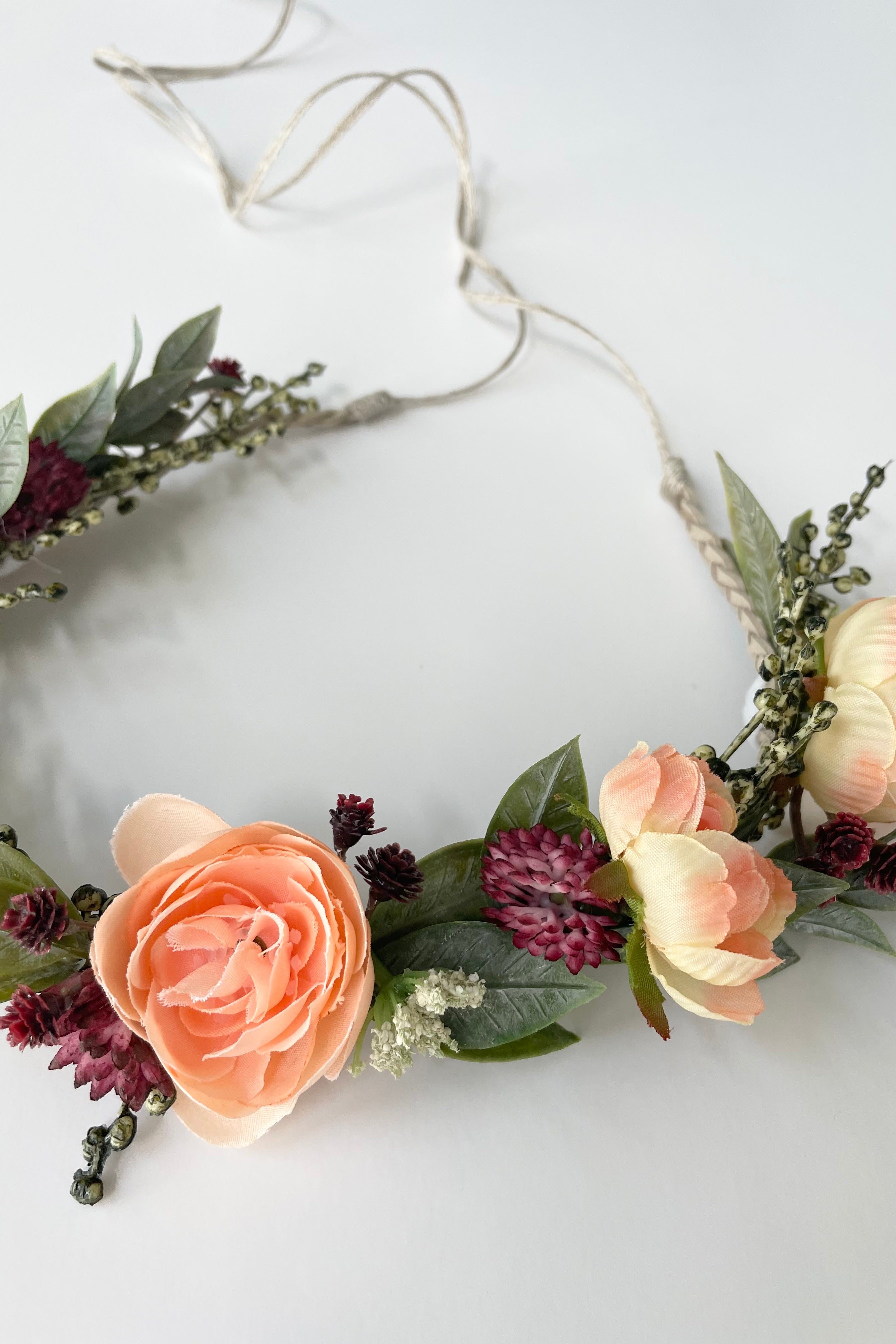 Blushing Fall Flower Crown