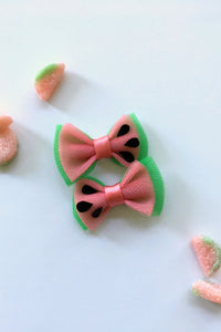 Mini Watermelon Tulle Bows