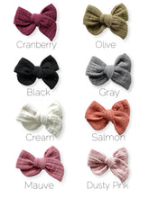 Load image into Gallery viewer, Bubble Gauze Sophie Bows (see our Gwens that match!)
